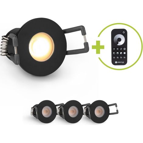 Einbaustrahler Mini Livorno 3W 2700K IP65 - Farbe: schwarz matt - Anzahl: 4x (1/5)