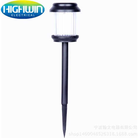 Lampe solaire LED extérieure étanche pour pelouse, à piquer, éclairage décoratif jardin cour villa allée, plastique, modèle HW-12003D (1/5)