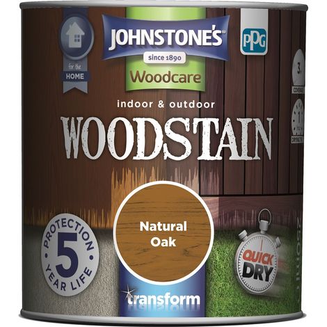 Johnstones Woodcare Indoor and Outdoor Woodstain Paint - 250ml - Natural Oak