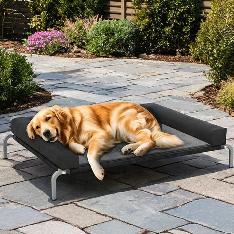 Lit surélevé pour chien en toile Oxford 130 x 90 cm (1/5)