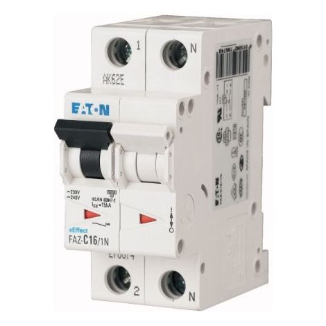 Disjoncteur Eaton Eaton Moeller 1P+N, 20A, montage rail DIN ( Prix pour 1 )