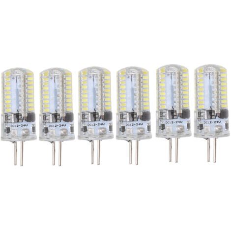 Confezione da 6 lampadine LED GY6.35, 5W AC 12V, bianco caldo 2700-3000K, bianco freddo 6000-6500K, 500LM, 72 LED, per casa e ufficio, bianco puro (1/4)
