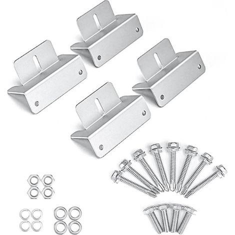 4 supports de montage en alliage d'aluminium pour panneaux solaires photovoltaïques, supports en Z pour camping-car ou yacht. (1/5)