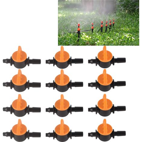 Valve de Drip Irrigation 50pcs Diamètre Extérieur 6mm/0.2in Matériau PP pour Système d'Irrigation, Jardin, Potager (1/5)