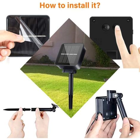 Luci a stringa solari - 40 LED a forma di cristallo per uso interno ed esterno, 8 modalità per giardino, patio, balcone, alberi, matrimoni, feste NPTERBL (1/3)