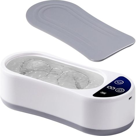 Nettoyeur de lunettes - Nettoyeur à ultrasons intelligent Nettoyeur électrique durable pour bijoux et articles ménagers Montres, bagues, pièces de monnaie, couverts, appareil portable pour la maison (1/5)