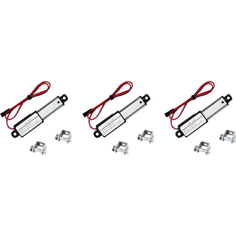 3X Mini Actionneur Linéaire électrique - Course de 1,2 Pouce, 64N/14,4 Lb, Vitesse 0,6 Pouce/S Mini Actionneur de Mouvement étanche 12V DC (1/5)
