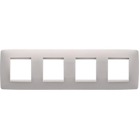 PLAQUE ONE 2+2+2+2P H BEIGE NATUREL GEWISS GW16128VL