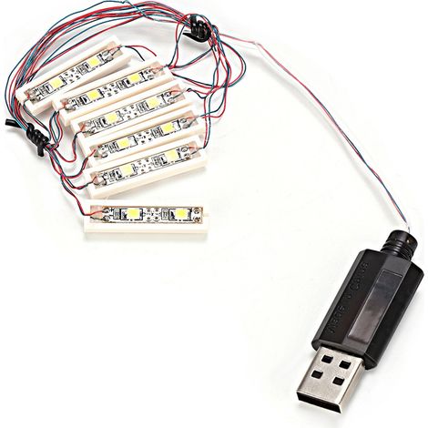 Universelle ABS-LED-Leuchte zum Selberbauen mit USB-Ladefunktion, beleuchtete Dekorationselemente, Stablampe (1/5)