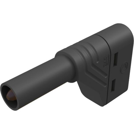 SKS Hirschmann LAS S W Sicherheits-Lamellenstecker Stecker, gewinkelt Stift-Ø: 4 mm Schwarz 1 St.