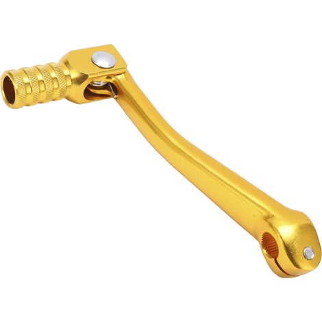 Motorrad-Kickstarterpedal, CNC-gefräster Aluminium-Kickstarterhebel, universelles Motorradzubehör, gelbe Farbe (1/5)