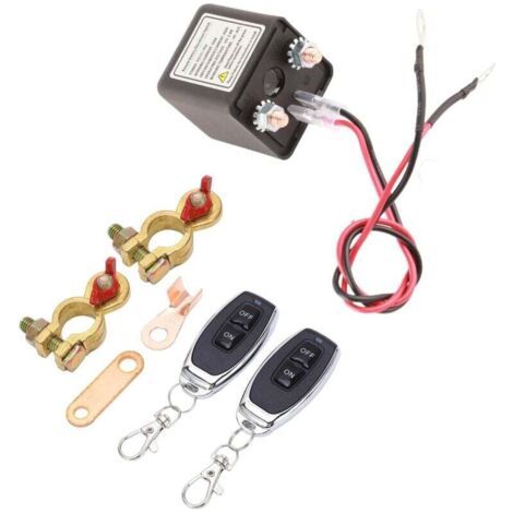 Fernbatterie-Trennschalter, DC12V 250A Drahtlose Fernbedienung Diebstahlsicherung Auto-Upgrade-Schalter, Batterie-Trennschalter A
