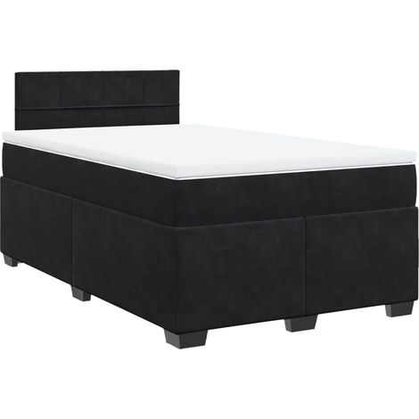 Maison Exclusive - Cama box spring con colchón terciopelo negro 1 (1/5)