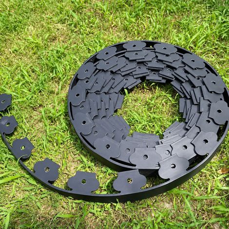Bordure de jardin en L en PE noir 10 cm x 10 m pour pelouse et gravier noir 10cm 2,8 kg – Livraison gratuite