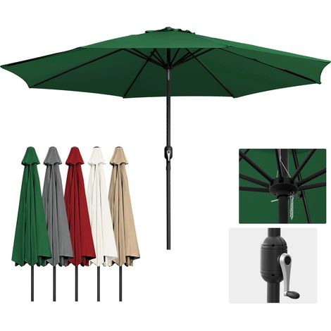 TolleTour Modularer Sonnenschirm 3,5 m – Steckbarer Gartenschirm für Außenbereich, grün (1/5)
