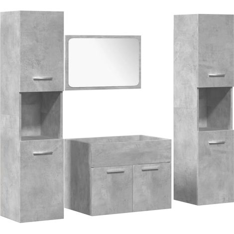 Maison Exclusive - Juego muebles de baño 4 pzas madera contrachap