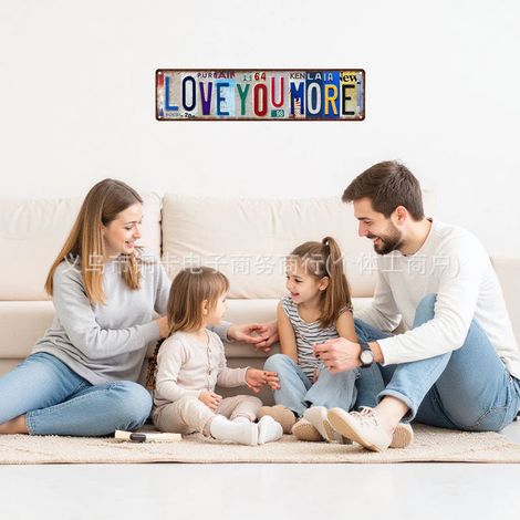 Love You More Metal Wall Decoration "Love You More" Metal - Large Size