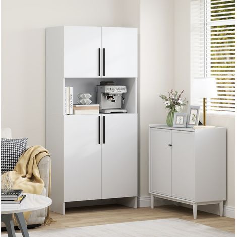 Mueble de almacenaje de cocina 79 x 40 x 175 cm blanco en tablero de partículas DESVIAE (1/5)
