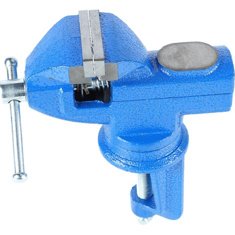 Étau d'établi robuste, mâchoires de 50 mm, haute dureté, rotation à 360°, étau de table universel, 50 mm/2 po (1,5 kg), bleu (1/5)