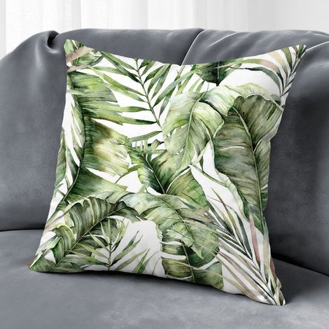 Housse de coussin fleurs papillon, décoration intérieur extérieur,40×40cm (1/5)