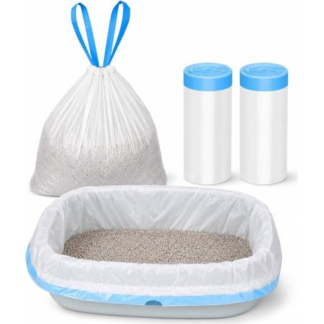 Cat Litter Bags 40 Pieces with Cord 66 x 30 cm Resistant (1/5)