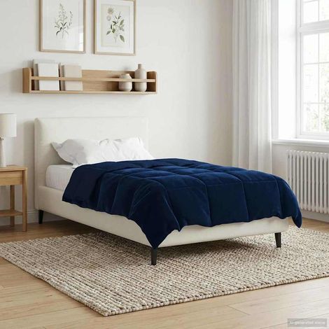 Ganzjahresbettdecke Dunkelblau 155 x 200 cm Mikrofaser