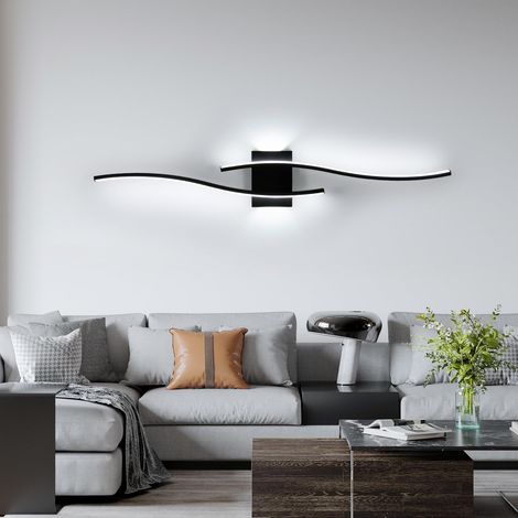 27W 3000LM LED Wall Light Indoor, Modern White LED Wall Sconces, 6500K Warm White Indoor Wall Lighting Fixture for Bedroom, Living Room, Hallway, Staircase