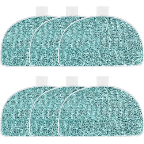 Lot de 6 lingettes de rechange pour nettoyeur vapeur Leifheit Clean Tenso Power 2.0, en microfibre, avec housse pour balai vapeur. (1/5)