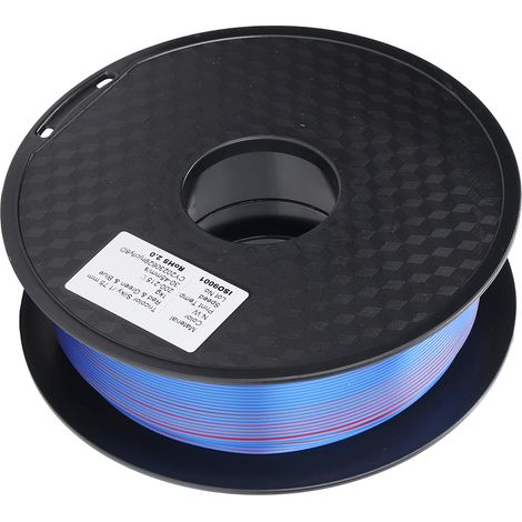 Filament PLA Tricolore 1.75mm, Soie Écologique et Résistante, Consommable pour Imprimante 3D, Bobine Durable (1/5)