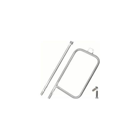 Brûleur incurvé en acier inoxydable pour barbecue Weber Q300 Q320 Q3000 Q3200 – Dimensions 60,5 cm x 26,4 cm – Compatible avec 80385 60036 13122 (1/5)