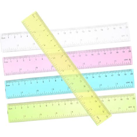 Règle en plastique de 30 cm, lot 5, surface lisse et flexible (1/5)