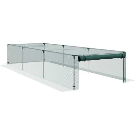 Túnel protector para plantas 125 x 373 x 62,5 cm con puerta de cremallera y malla antiinsectos (1/5)