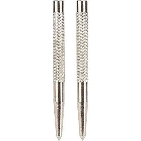 2 Pièces - Pointeau Central Automatique - Poinçon De Marquage - Acier À Haute Teneur En Carbone - Pour Usinage Et Maintenance - Argent - 11x0,9x0,9cm (1/5)