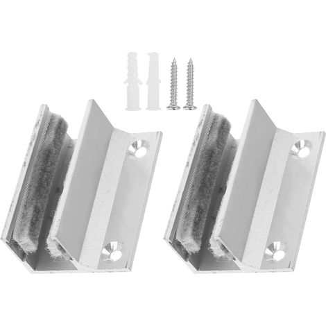 2 pièces guide de sol pour porte coulissante, alliage d'aluminium (1/5)