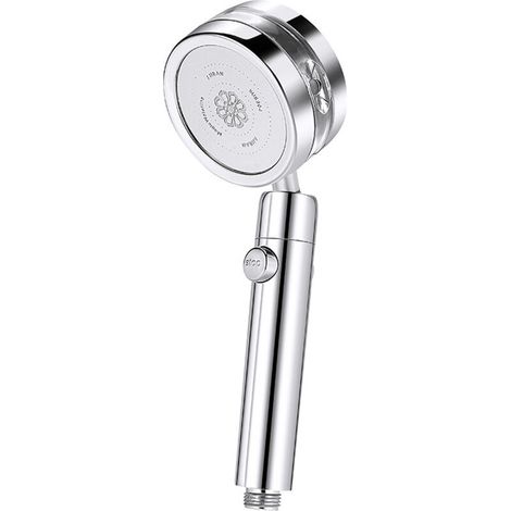 Pommeau de douche, douchette haute pression, 2 types de jets avec interrupteur marche/arrêt et tuyau de 1,5 m (1/5)