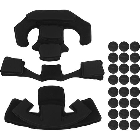 3 Pièces Coussinet en Mousse Mémoire Protection Rembourrage pour Casque Moto Scooter Vélo Universel Noir (1/5)