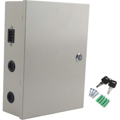 Alimentation de contrôle d'accès UPS 12V 10A avec fonction d'arrêt différé, boîtier de secours PWM pour porte et serrure électrique. (1/5)
