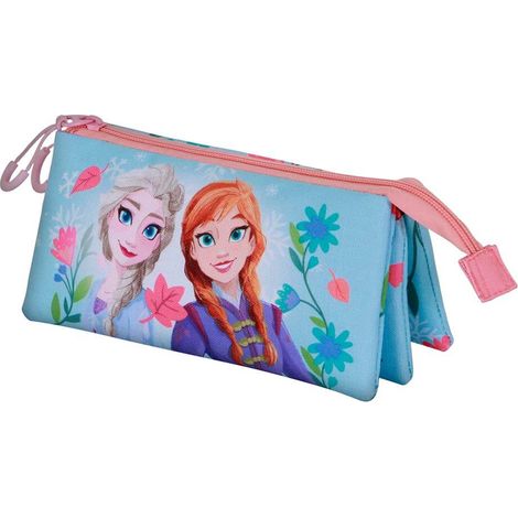Disney Frozen 2 Heart-Triple - Estuche para lápices, Azul, 23 x 11 cm