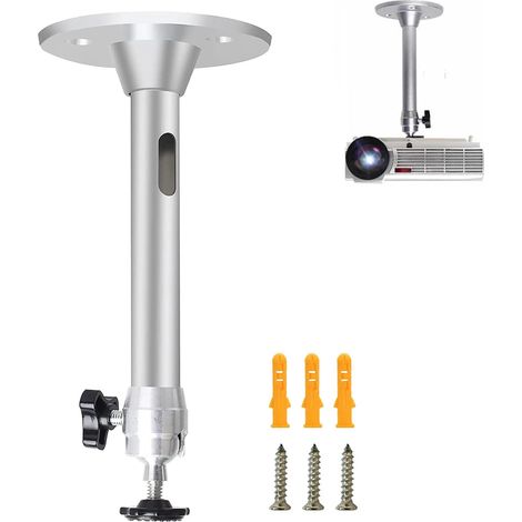 Support Videoprojecteur,Universel Support de Mini Projecteur Mural au Plafond Rotation à 90° 360° pour la Maison Le Bureau L'école et Les Aaccessoires de Projecteur (1/5)
