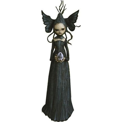 Figurine sorcière en résine noire 15,5x9x7 cm, décoration Halloween maison bureau, cadeau unique (1/5)