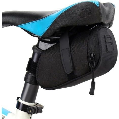 BUNTHAUS 1Pcs Sacoche de selle pour vélo, sacoche de selle de vélo, étanche, sacoche de selle de course, sacoche de vélo avec fixation Velcro pour VTT, vélo de route, vélo pliant (1/5)