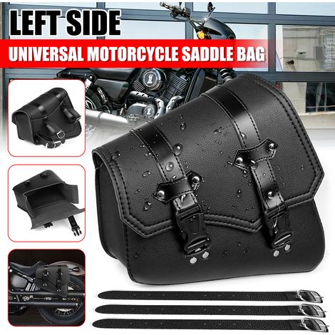 Sacoche de selle Moto Universel avec Porte-bouteille pour Harley Davidson Gauche Jmax