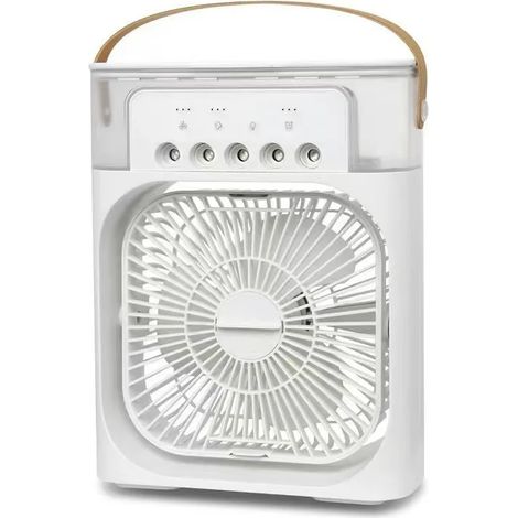 Ventilateur/climatiseur/rafraîchisseur d'air/veilleuse LED (blanc) (1/5)