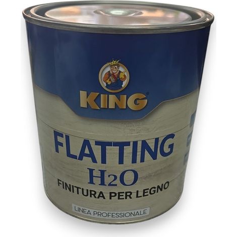 Flatting Ad Acqua Lucido Ml 750  Vernice Trasparente Lucida King  Per Legno Atossico Inodore Ecologico