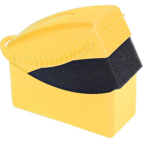 Éponge applicatrice pour produit de contour de pneus, applicateur, éponge de polissage, de lustrage et de nettoyage pour jantes de voiture, brosse jaune