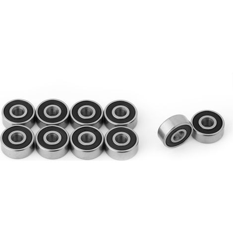 10 Miniatur-Rillenkugellager aus Stahl mit doppelter Gummidichtung 623-2RS, 3 x 10 x 4 mm (1/5)