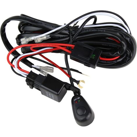 Faisceau de câblage professionnel pour barre de feux de travail LED avec fusible et relais 12 V 40 A (1/5)