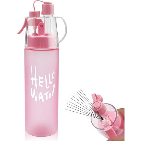 Bouteille brumisatrice de 580 ml avec paille rabattable pour une hydratation optimale en extérieur et une sensation de fraîcheur. Idéale pour le sport et les activités de plein air. Humidifie et rafra (1/5)