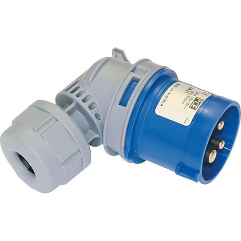 CEE Prise coudée Twist TT 230V/16A, IP44, sans vis