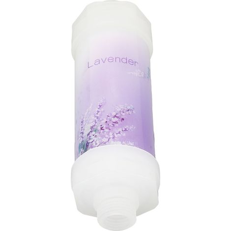 Filtre de douche éliminant les impuretés et le chlore, purificateur d'eau de bain délicat à 3 couches, parfum lavande. (1/5)
